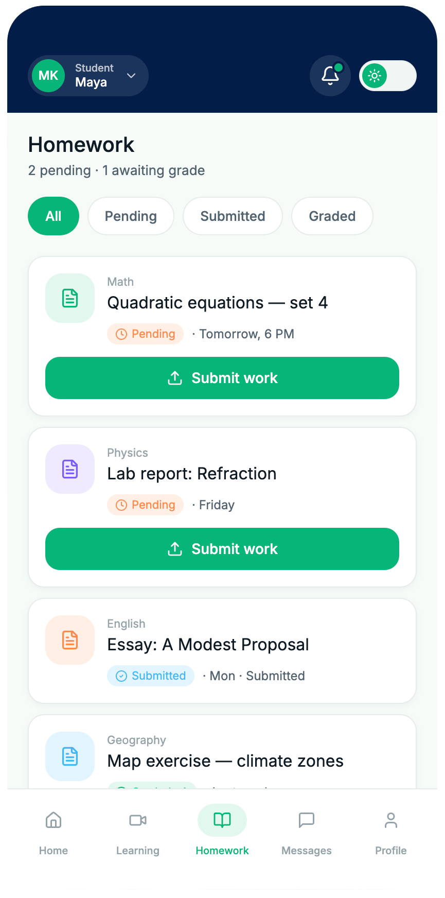 Vitamooz app screen